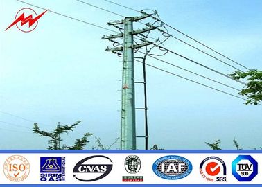 China 11.8m - 390dan Galvanized Steel Electric Power Pole For 30KV Overhead Line supplier