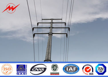 China Hot Dip Galvanized Steel Power Transmission Poles 69 kv Power Distribution Pole supplier