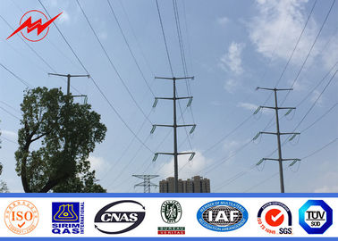 China Outside 25m 20KN Transmission Line Poles With Channel Steel 30 M /S Wind Speed supplier