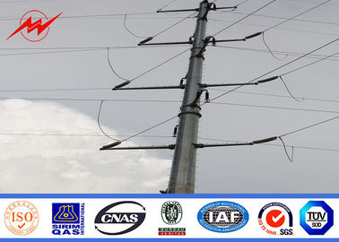 China Power Line 11m 8KN Electrical Power Pole With Galvanizing Surface Treatment supplier