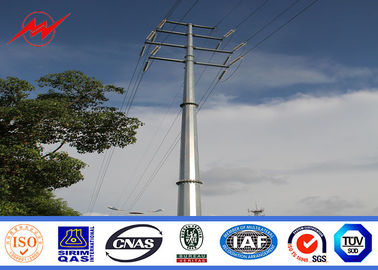 China +/-2% Tolerance 12m 1500Dan Galvanized Steel Pole For Power Line Distribution Project supplier