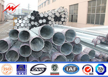 China 10kv Galvanized Transmission Line Poles 30mm Metal Steel Utility Power Poles supplier