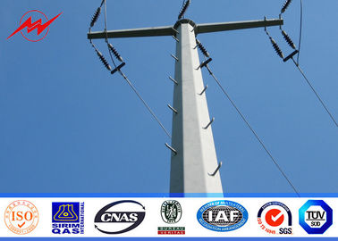 China 115KV 75Feet Tapered Round Steel Utility Power Poles / Galvanized Steel Pole supplier