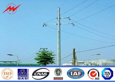 China Low Voltage Overhead Tubular Power Galvanized Steel Pole For 132KV Electric Transmission Line supplier