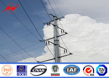China Conoid / Multi-Pyramidal Galvanized Electrical Power Pole , 69kv Electrical Distribution Poles supplier