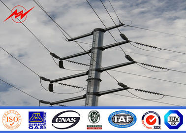 China 10kv - 550kv Galvanized Steel Power Pole For 69kv Transmission Line Project supplier