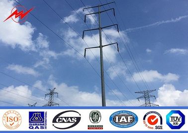 China 33KV 40FT 11900MM Galvanized Steel Power Poles Design Load 500KGS supplier