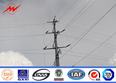 China Electricity Metal Utility Poles , Galvanized Steel Pole For Power Transmission Line supplier