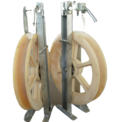 China 660mm*100mm Nylon Cable Pulley 220V Stringing Block for Construction Works supplier