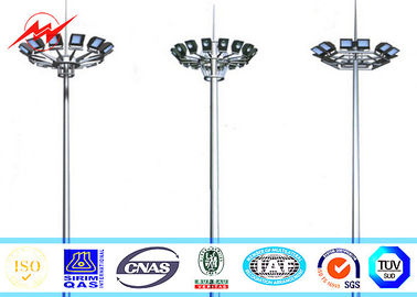 China High Mast Light Steel Tubular Pole Single Double Triple Arm For Stadium supplier