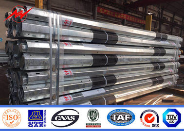 China 11m 12m 2 Segments S355JR Q345 Steel Power Transmission Pole With Fiberglass supplier