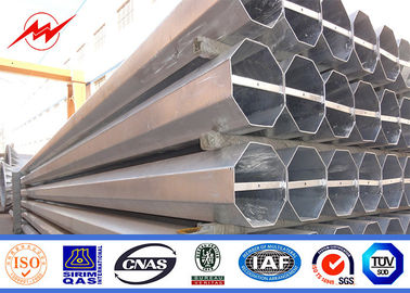 China 12m 650Dan Electrical Galvanized utility Pole for 11kv Powerful Project supplier