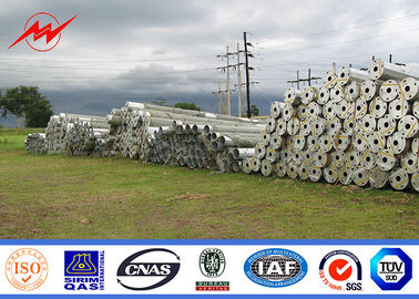 China 8m 5KN Q345 Electric Steel Transmission Poles Galvanization 30m / S Wind Speed supplier