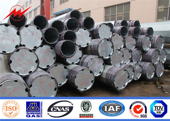 China 69KV Power Lines Galvanised Steel Tubular Electric Pole With Bitumen supplier