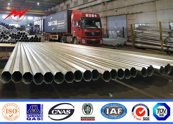 China 14m 550kv Metal Utility Poles For Steel Transmission Line supplier