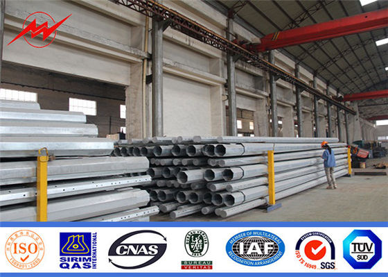 China 69 KV Q345 NEA Standard 86um Hot Dip Galvanized Pole supplier