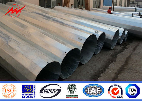 China 40ft Steel Utility Pole Hot Dip Galvanized Conical Electrical Power Tubular supplier