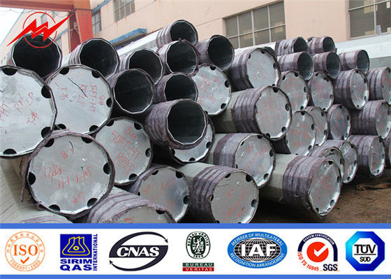 China Astm 25ft 30ft 35ft Steel Galvanized Pole Yield Strength 345mpa 3mm supplier