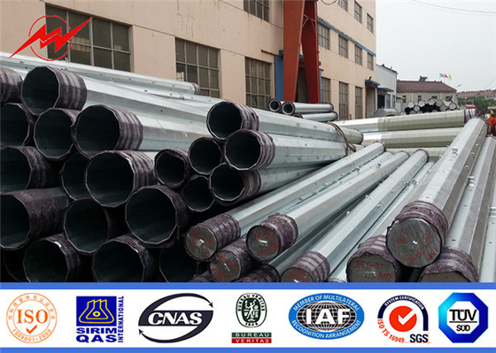 China 12m Q345 3mm Steel Power Pole Hot Dip Galvanized supplier