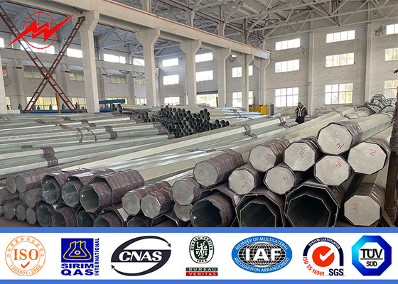 China 11m Q345 Gr65 Material 110kv Utility Transmission Pole Tapered supplier