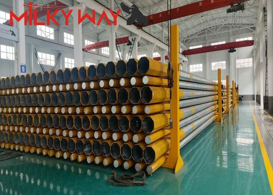 Quality  16m transmission line steel pole tower & Power Transmission Poles factory