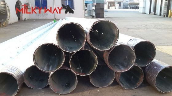 quality  33KV Tubular Octagonal Steel Power Pole with 500 Kg Design Load and Wind Speed 160km/h Earthquake Resistant factory