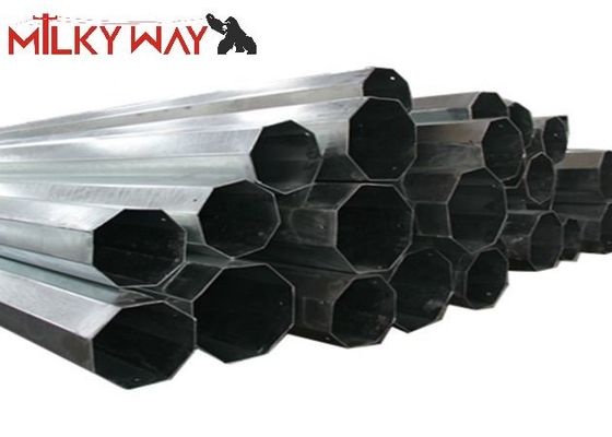 quality  11M 8KN Galvanized Steel Tubular Telescopic Pole with bitumen 450mpa Yield Strength factory