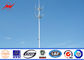 35M Height Round Sections Galvanized Monopole Cell Tower With Galvanized Stepped Bolt supplier