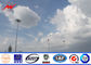 S355JR Polygonal 25m Galvanized Sports Light Poles With Electric Rasing System supplier