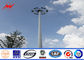 25m blasting stadium high mast pole seaport lighting with winch supplier