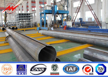 PAL PAF PAM Congo 12m Galvanized Steel Pole For Power Line Distribution Project supplier