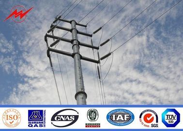 1.1 Safety 17m Height Electrical Power Pole 4.5mm Thickness Galvanised Steel Poles supplier