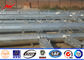 14M steel galvanized Electrical Power Pole Burial type with concrete base supplier