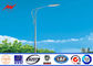 8m single arm hot dip galvanized steel pole for driveway lighting supplier