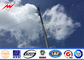 Round Hot Dip Galvanized Steel Utility Pole , 6M - 12M Metal Lighting Poles supplier