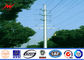 Durable Gr65 60FT 1280KG Load Steel Utility Pole with Galvanized Cross Arm supplier