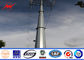 Steel Electric Poles / Eleactrical Power Pole With Cable supplier