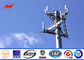 35M Height Round Sections Galvanized Monopole Cell Tower With Galvanized Stepped Bolt supplier