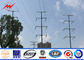Electricity pole steel electric power poles Steel Utility Pole with cross arms supplier