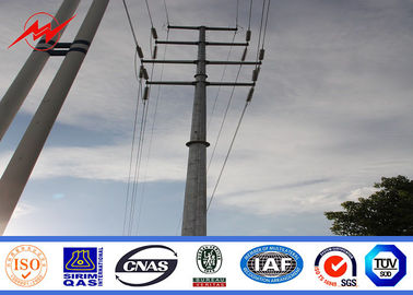 30 Ft 3mm NEA Galvanized Steel Power Pole For Overhead Line Project supplier