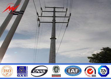 30 Ft 3mm NEA Galvanized Steel Power Pole For Overhead Line Project supplier