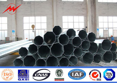 30 Ft 3mm NEA Galvanized Steel Power Pole For Overhead Line Project supplier