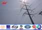 Class One 8M Galvanized Electric Power Pole 3mm for 69KV Transmission Line supplier