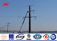 conical 11m  Q235 material electric power pole galvanized single section supplier
