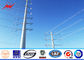 conical 11m  Q235 material electric power pole galvanized single section supplier