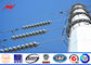 Conical 3.5mm thickness electric power pole 22m height with three sections for transmission supplier