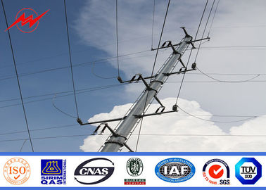 12m 800Dan Galvanised Steel Poles Transmission Line Poles With Stepped Bolt supplier