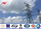 110KV Double Circuit Electrical Power Pole , High Mast Steel Utility Poles supplier