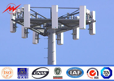 Customized Round 100 FT Communication Distribution Monopole Cell Tower supplier