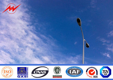 Road Powder Coating Solar Street Light Poles With Single Bracket 20w - 400w supplier